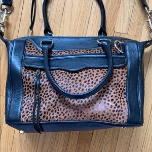 Rebecca Minkoff Satchel with Leopard Print Panel